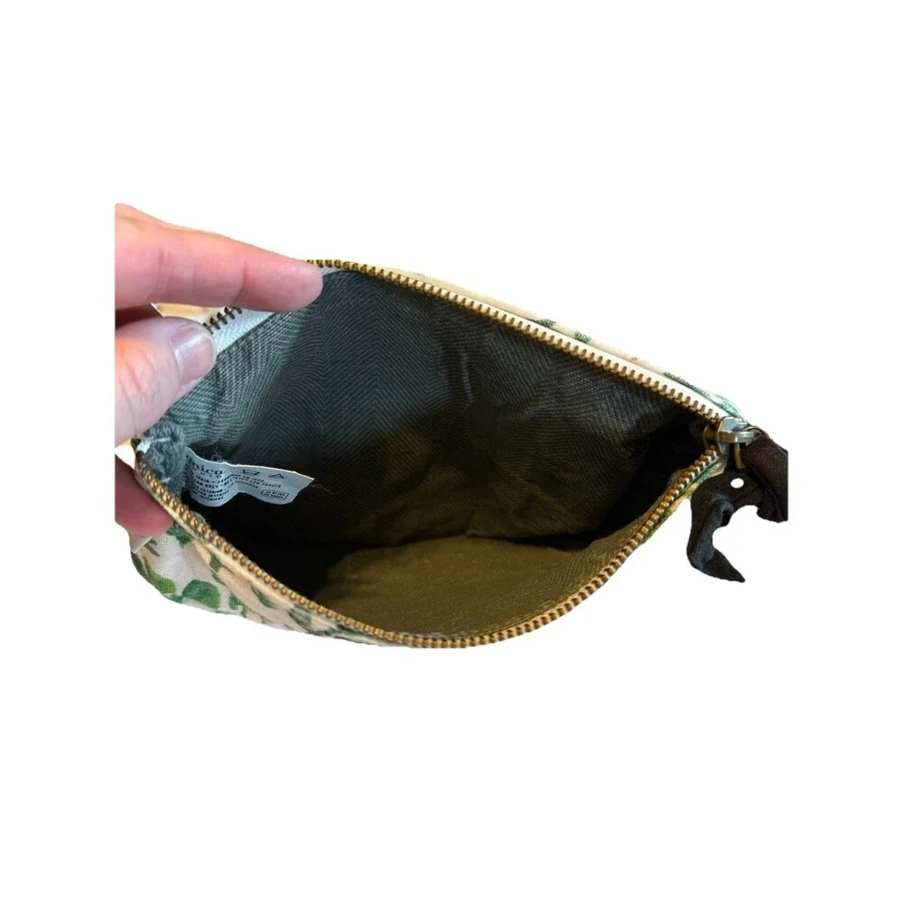 Danica Studios 100% Linen & Cotton Secret Garden Small Zippered Cosmetic Bag